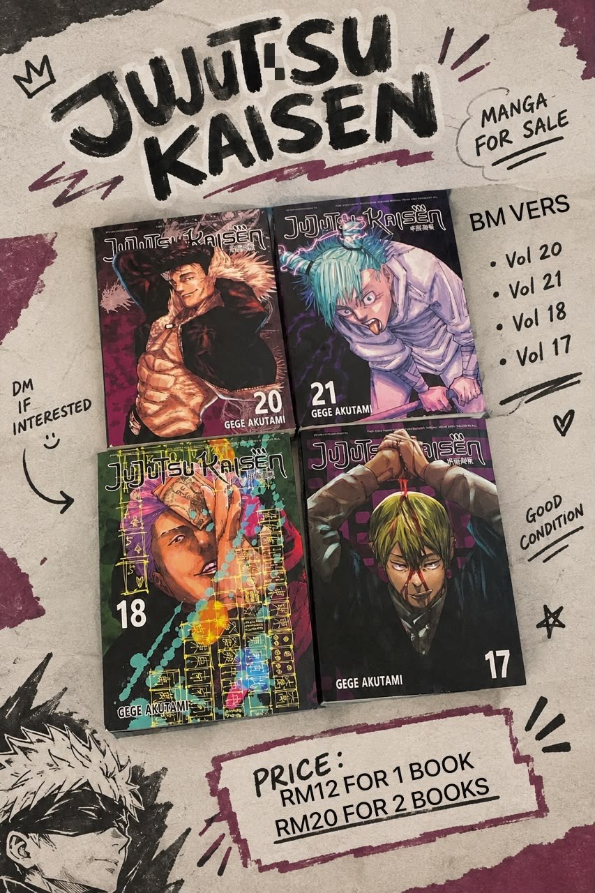 JUJUTSU KAISEN MANGA BOOKS 🔥